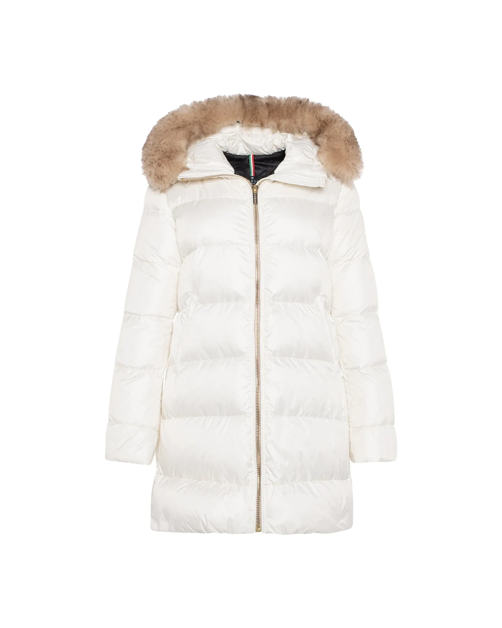APRES-SKI JACKET WITH DETACHABLE TOSCANA LAMB HOOD TRIM