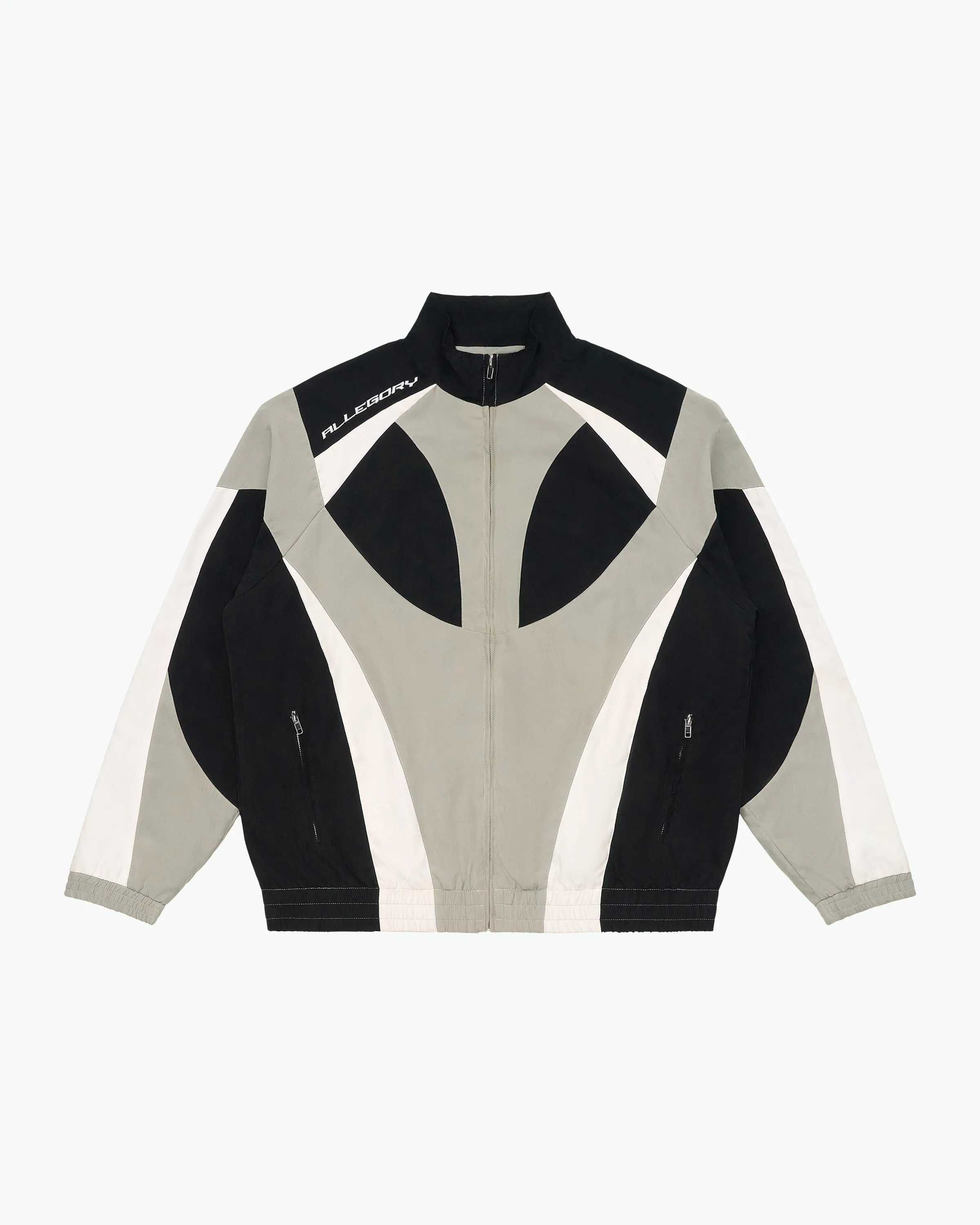 Cyber Punk Track Jacket / Black / Grey / White