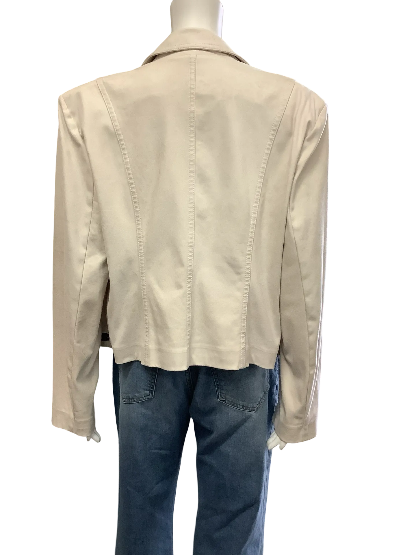 Insight Women's Faux Zip Jacket Ivory Size: 16