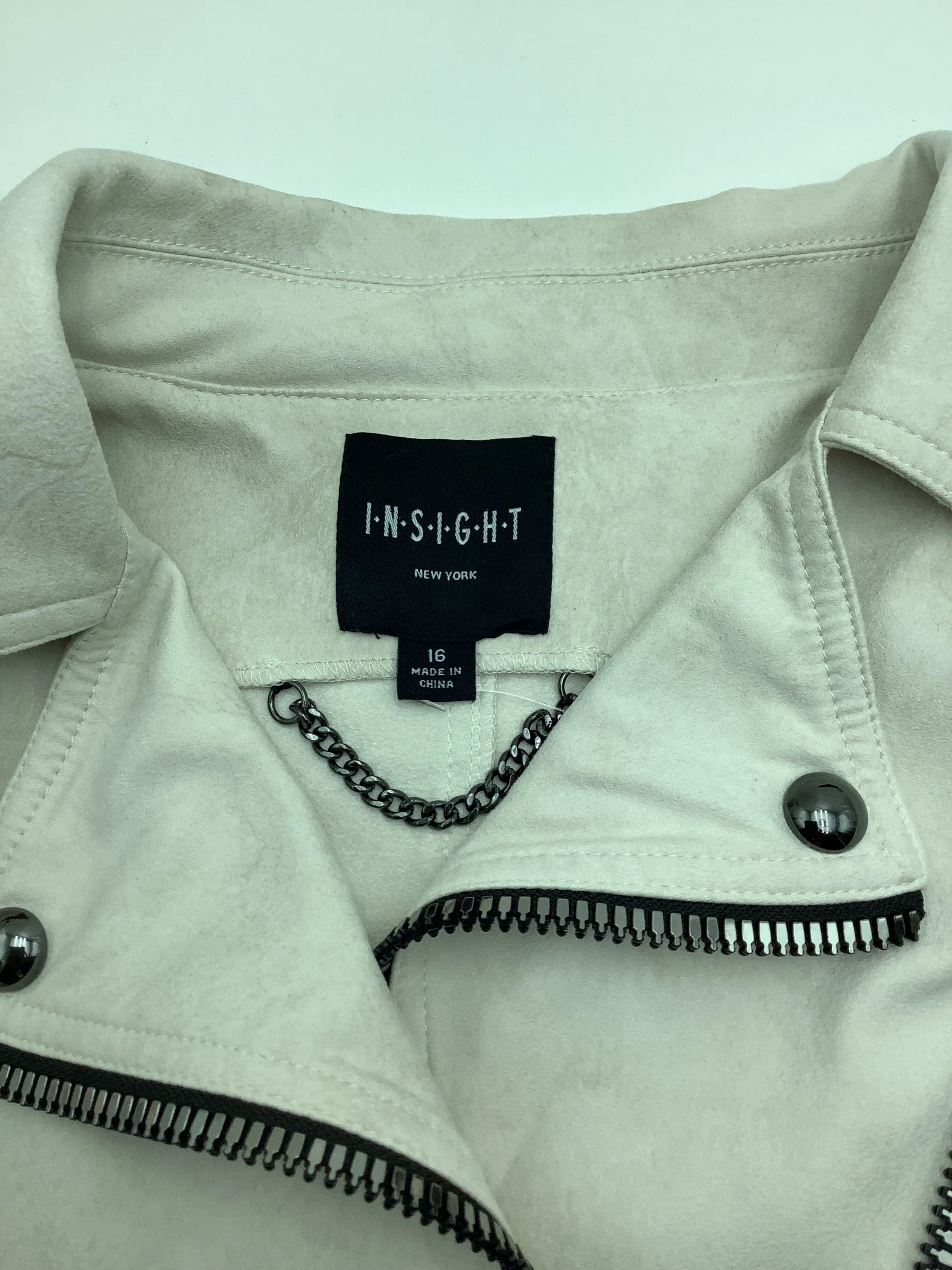 Insight Women's Faux Zip Jacket Ivory Size: 16