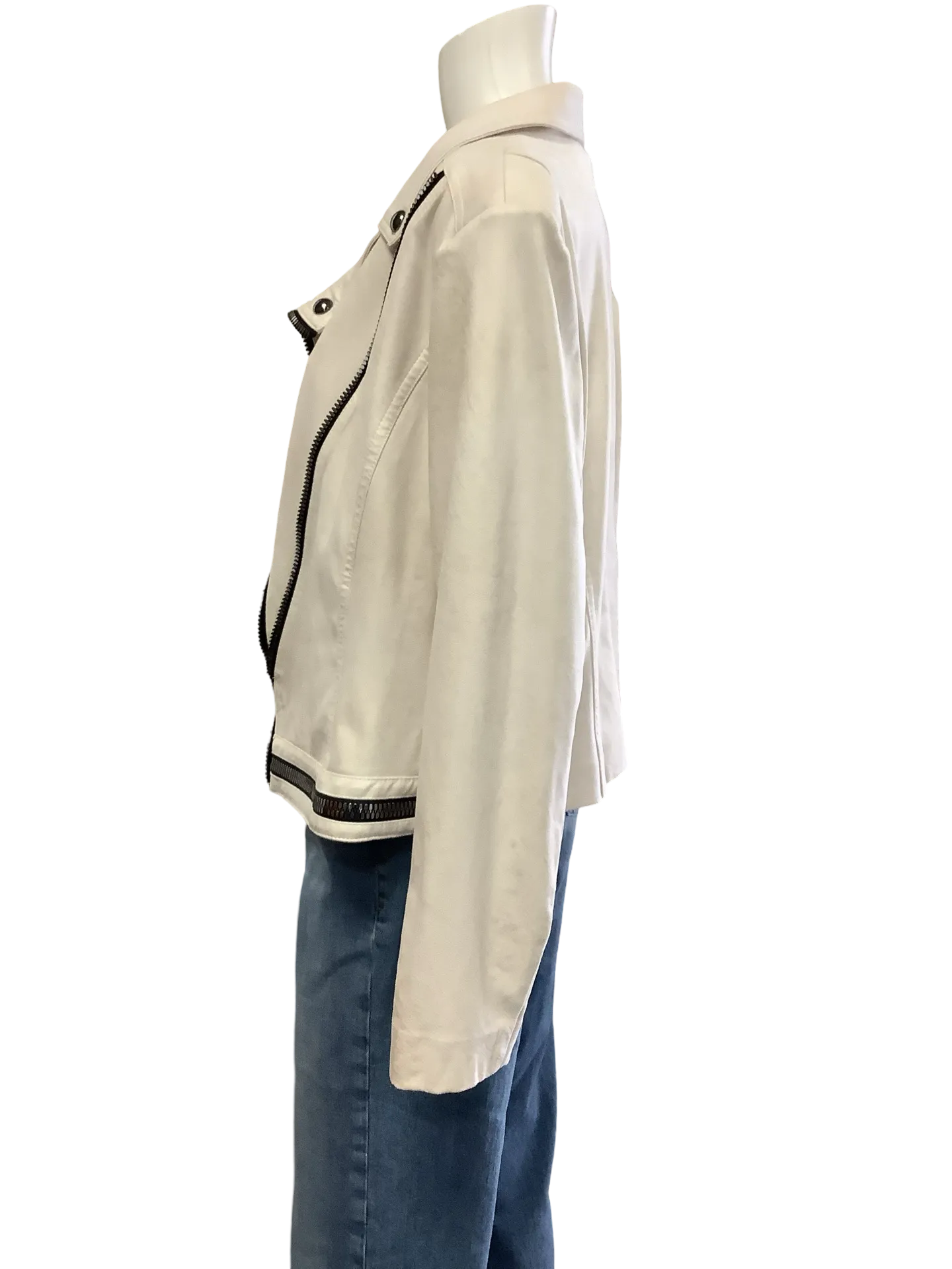 Insight Women's Faux Zip Jacket Ivory Size: 16