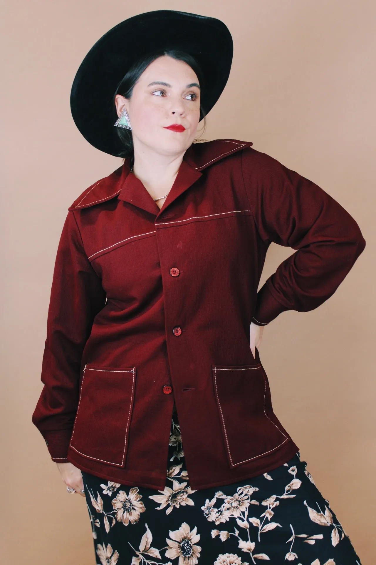Lightweight Maroon Jacket
