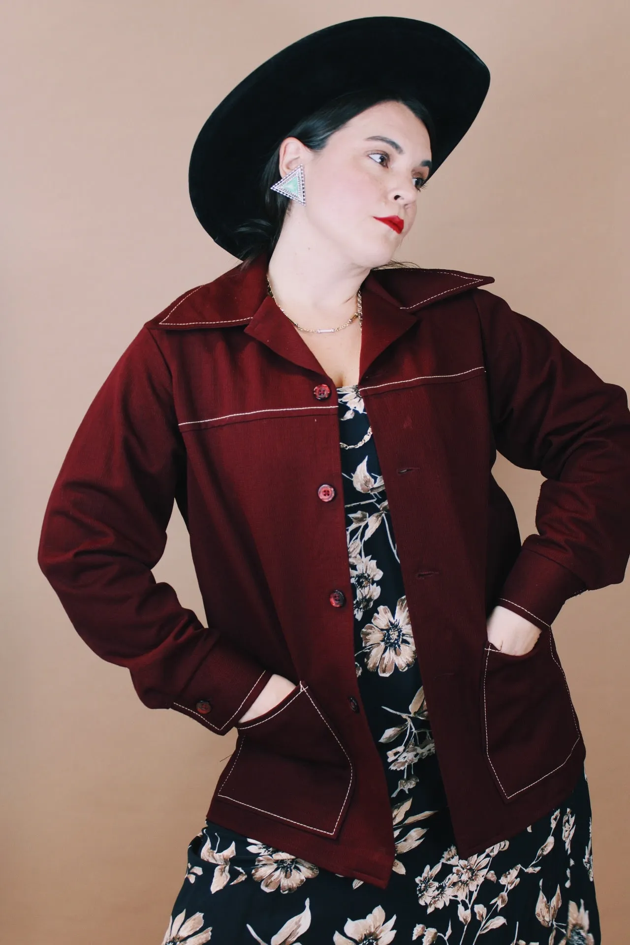 Lightweight Maroon Jacket