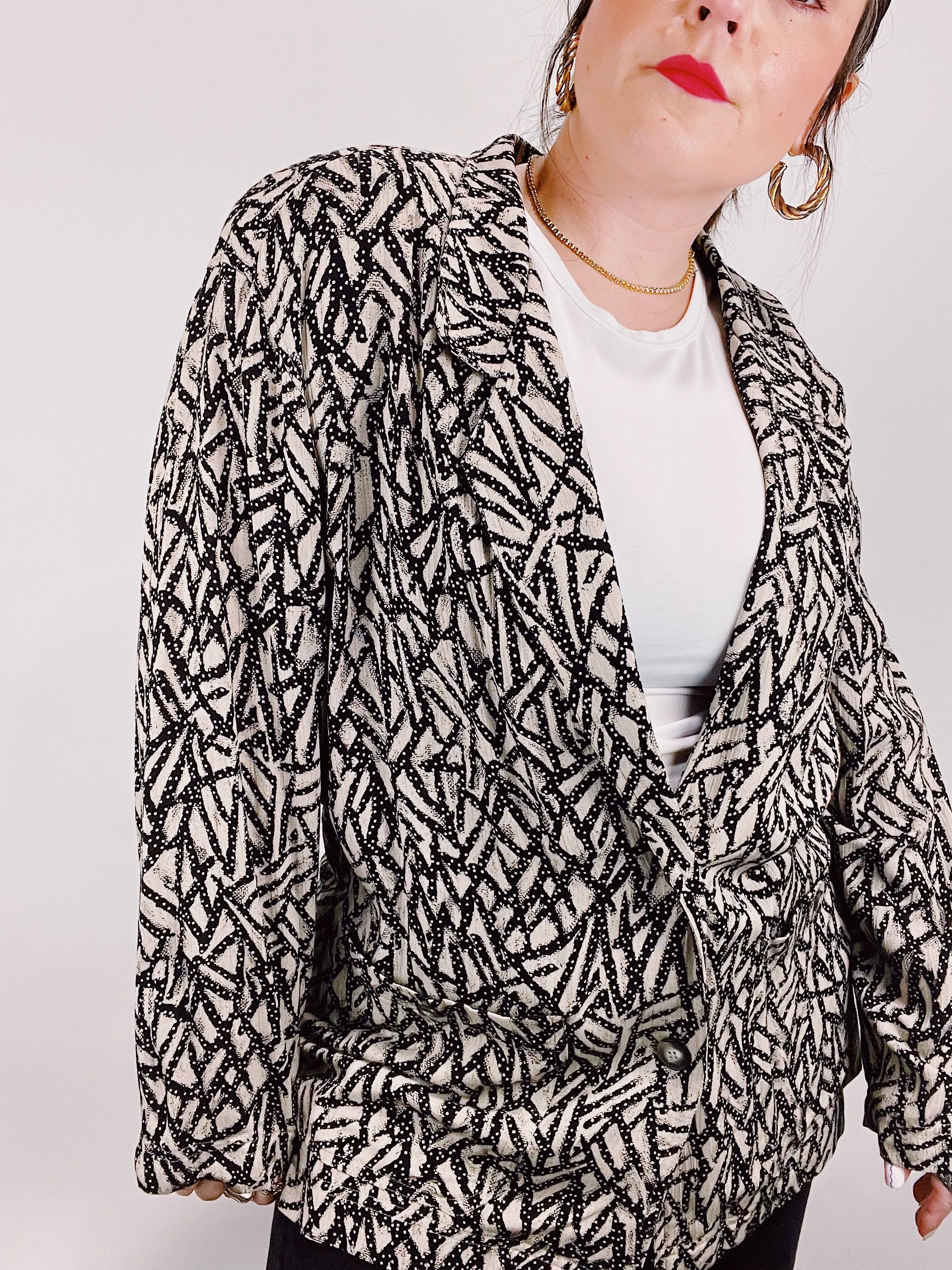 Lightweight Printed Blazer