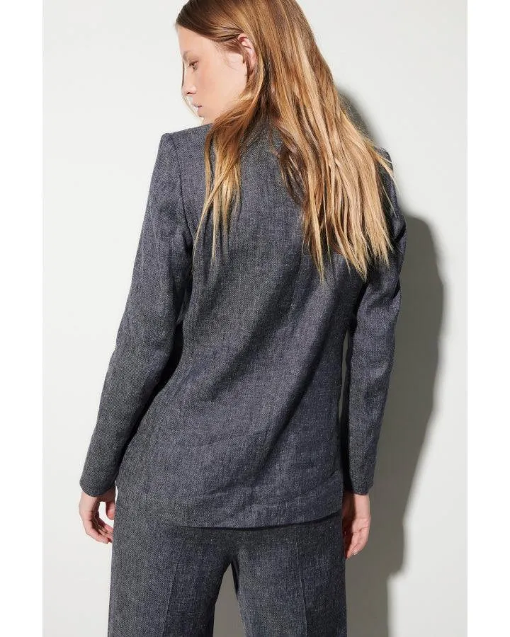 Luisa Cerano Linen Double Breasted Blazer