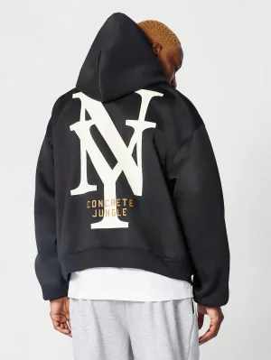Overhead Hoodie With Back And Front Graphic Print
