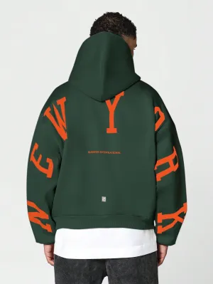 Overhead Hoodie With Back New York Print