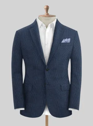 Solbiati Artic Blue Check Linen Jacket