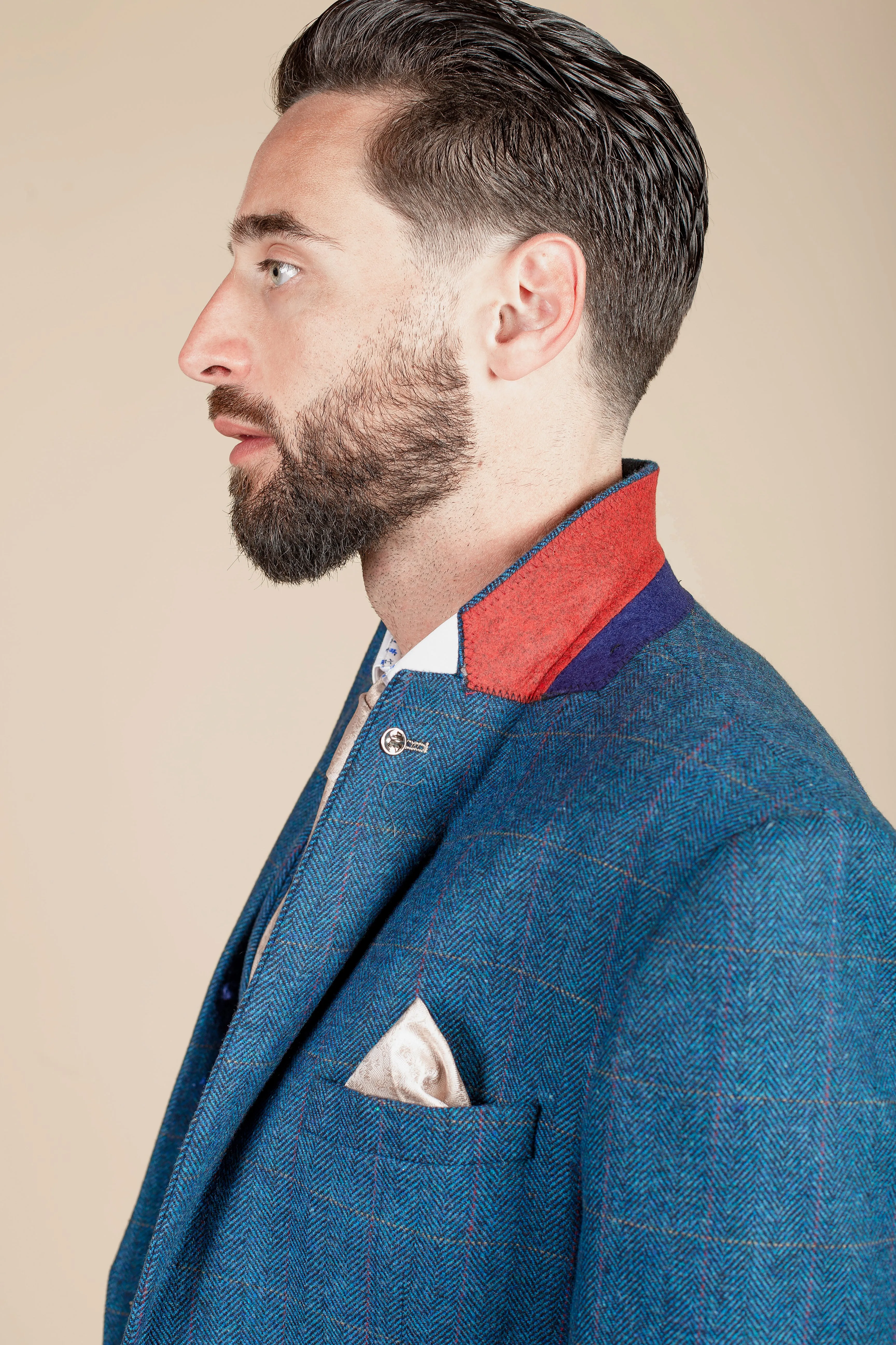 The WHU Collection - DION Blue Tweed Suit with TED Waistcoat As Worn By Crysencio Summerville