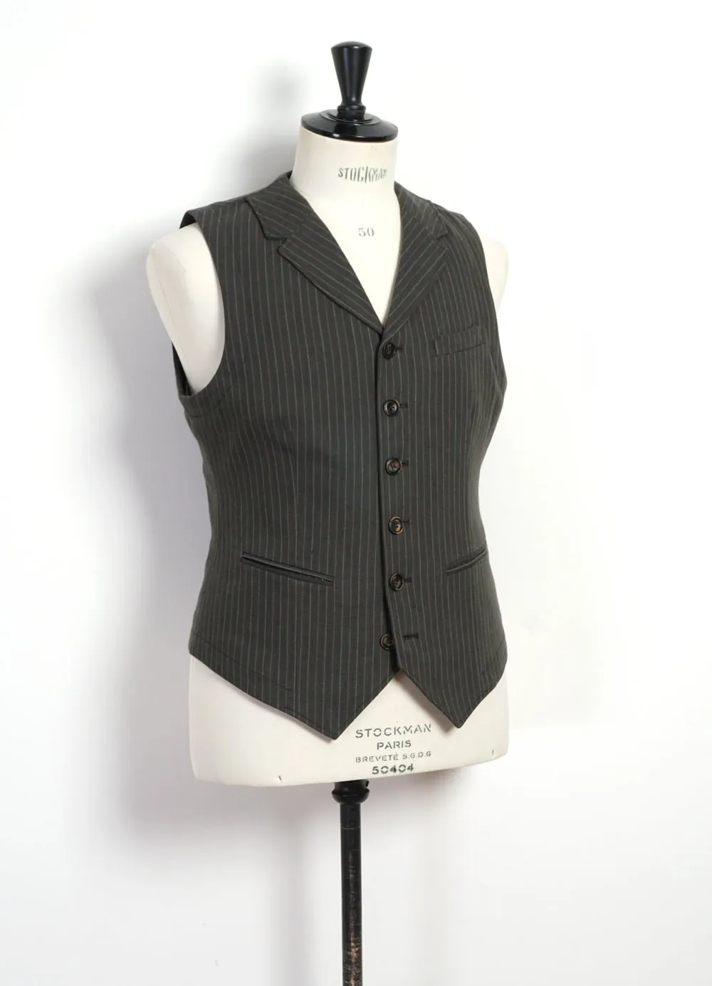 WILLIAM | Lapel Waistcoat | Khaki Pin