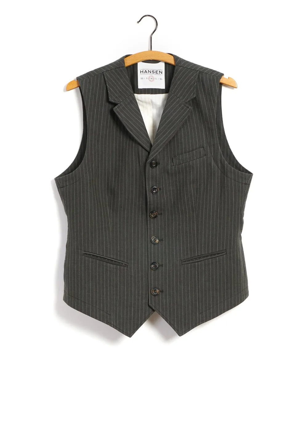WILLIAM | Lapel Waistcoat | Khaki Pin