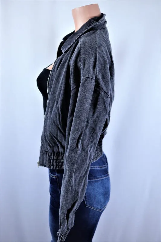 Zip up crop Jacket