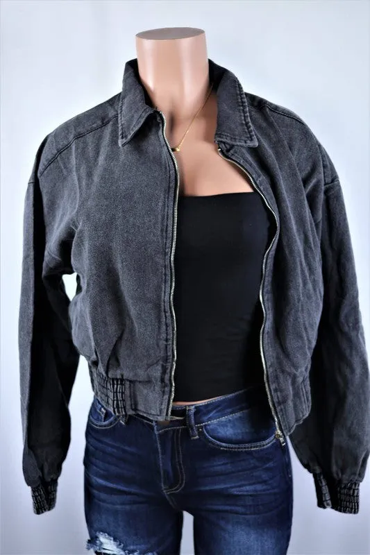 Zip up crop Jacket