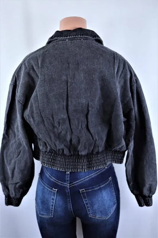 Zip up crop Jacket